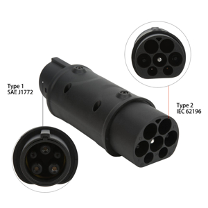 Adattatore EVSE da tipo 2 a tipo 1 IEC 62196 a SAE J1772 Adattatore per caricabatterie per auto elettriche 2
